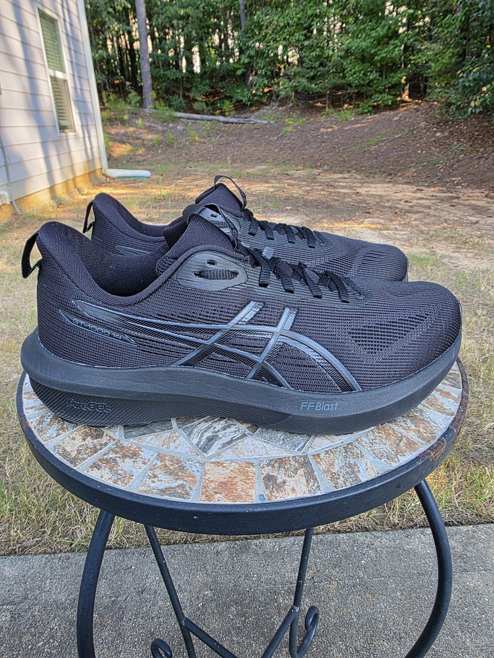 Asics GT 1000-14 1011C076 Black Running Shoes Sneakers Men Size 9 X Wide Worn 1x
